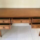 Directoire style desk with 5 drawers and side shelves