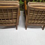 Art Deco armchair pair 1950