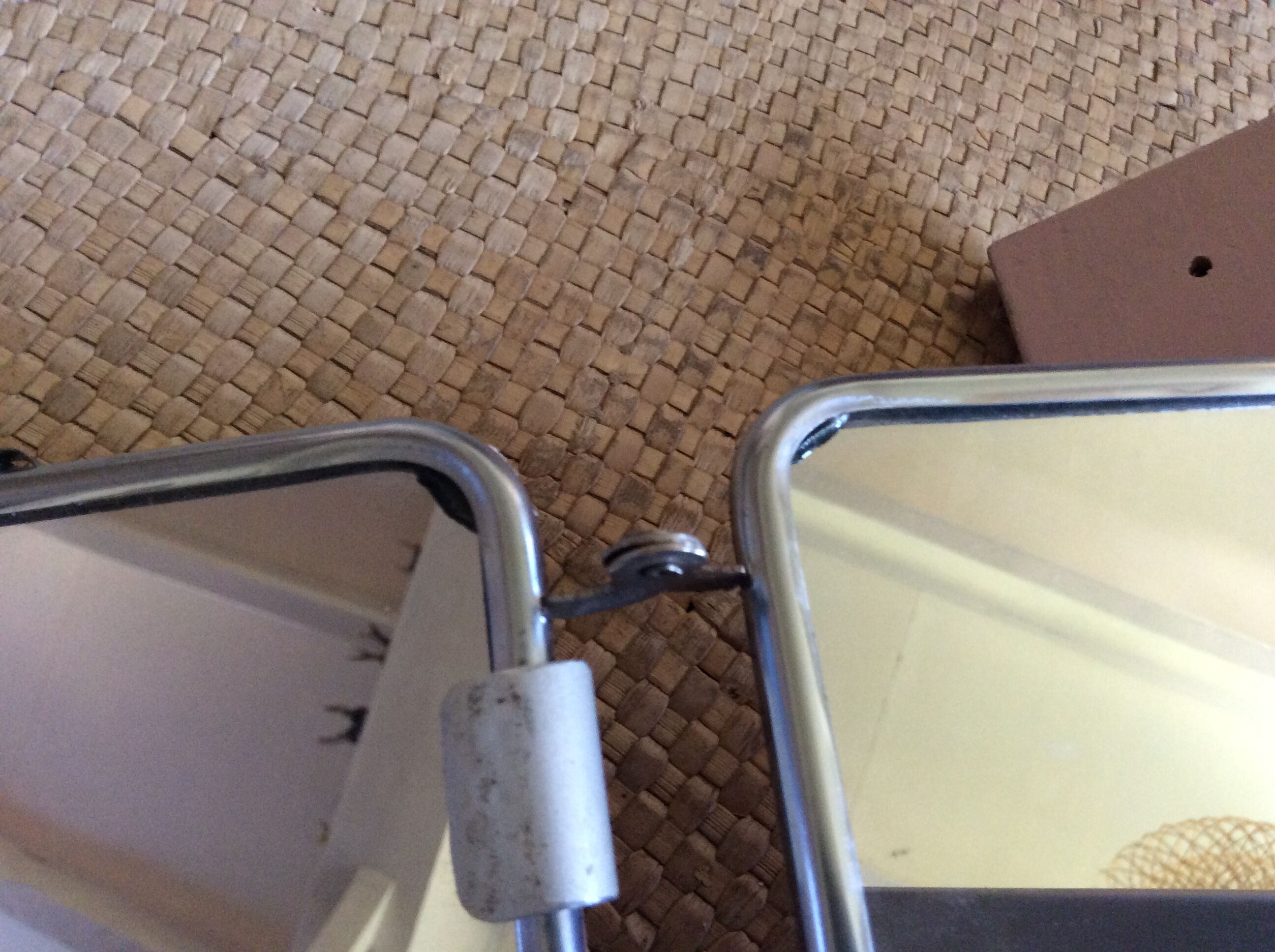 Barber's mirror on plinth 57x23cm