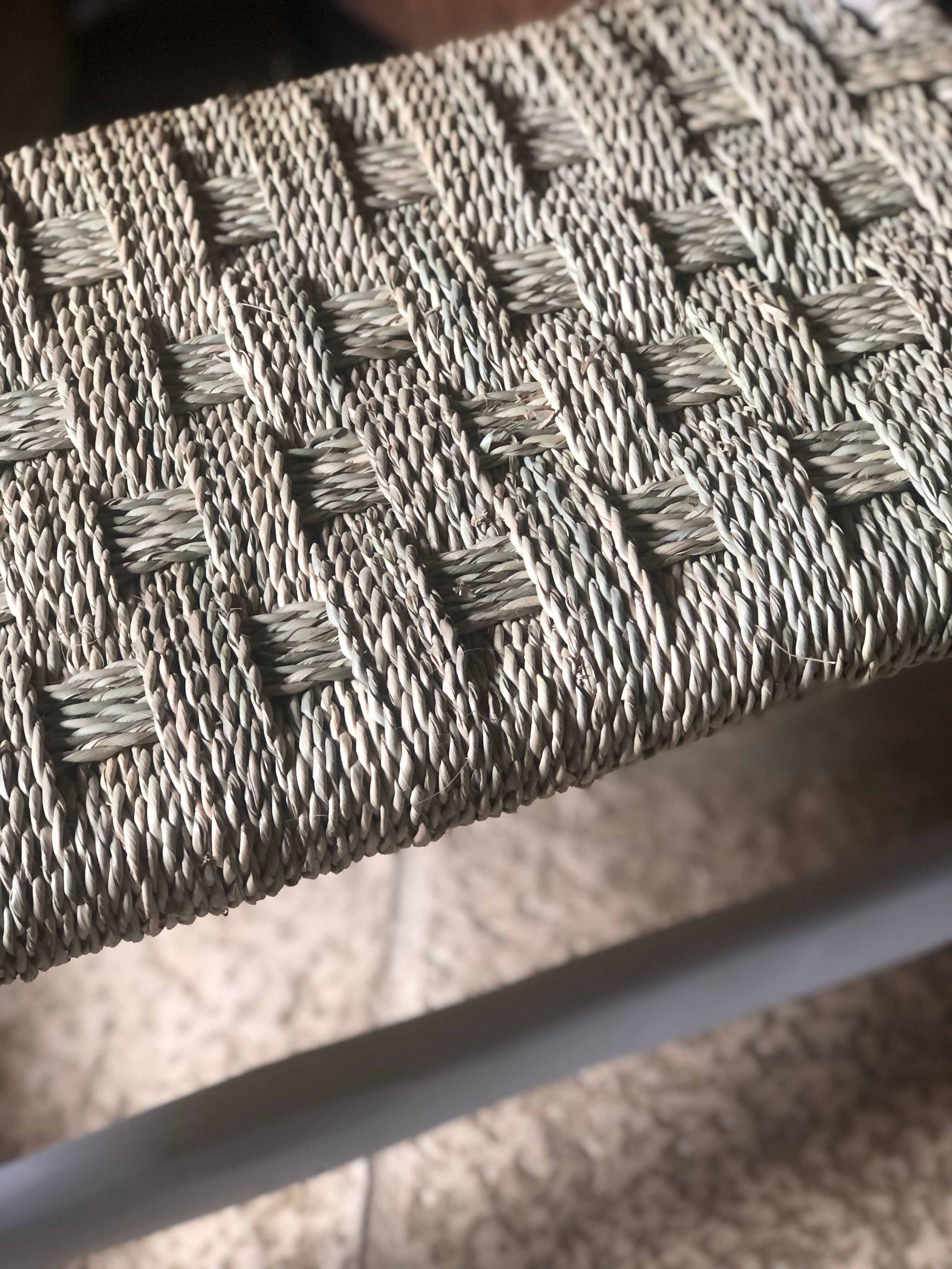 Moroccan children's bench wood and rope