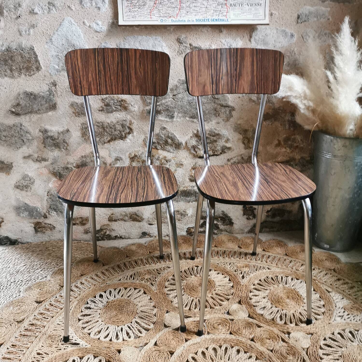 2 formica chairs, 1960s