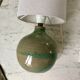 Signed stoneware lamp with cylindrical shade 60s-70s