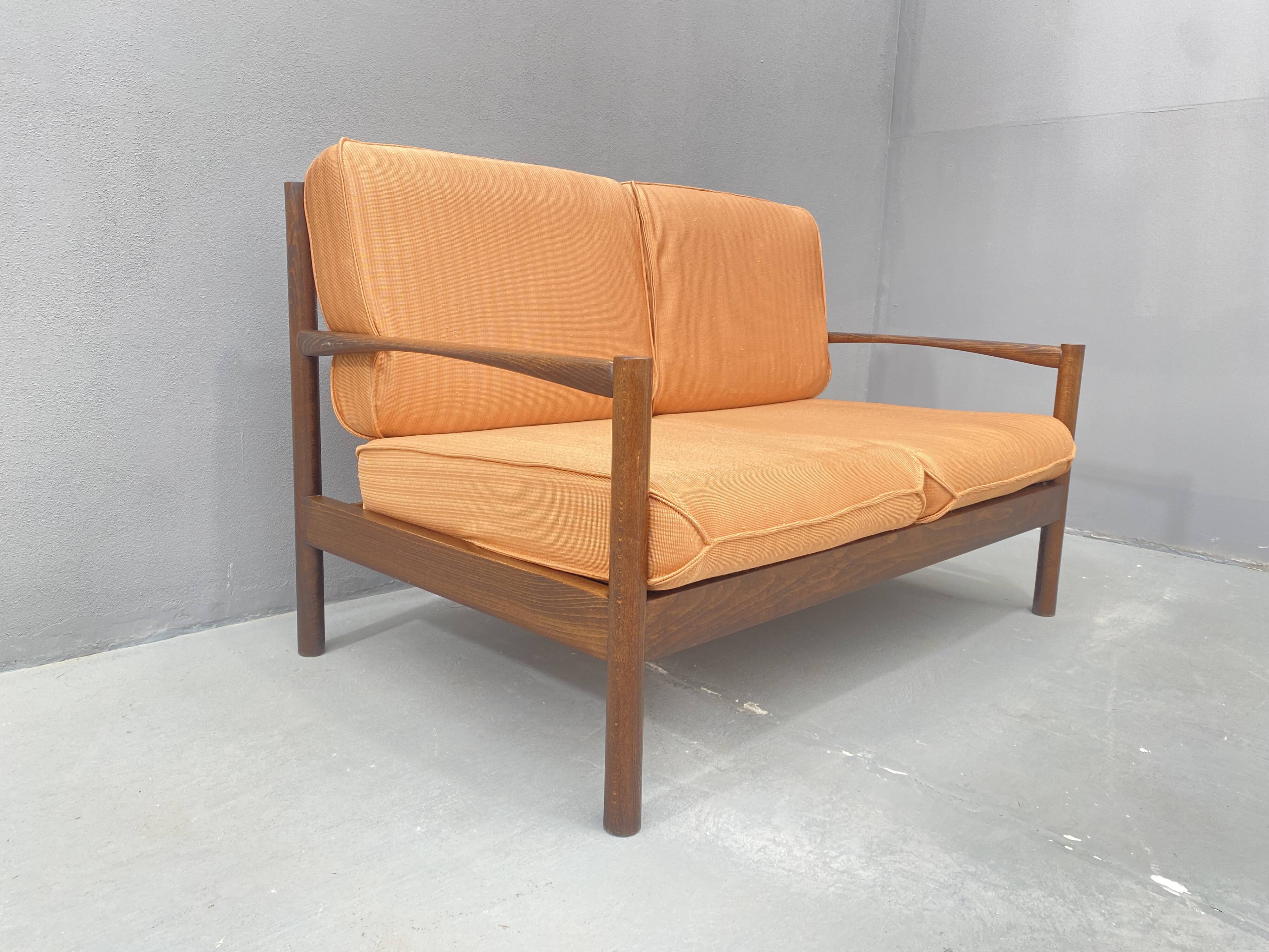 Canapé deux places de style scandinave, années 1980