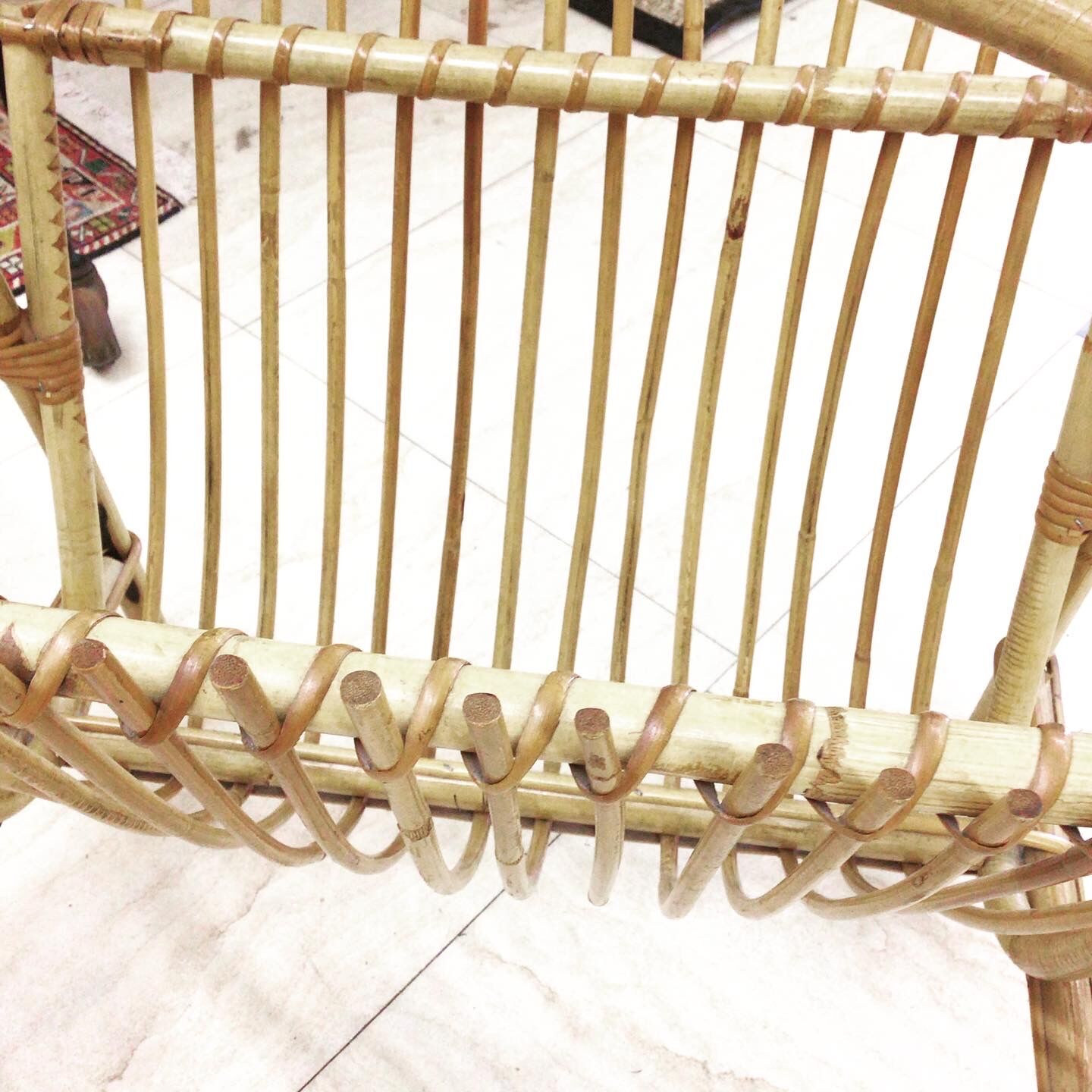 Rattan magazine holder