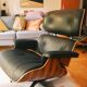 The Eames Lounge Chair, designed by Charles and Ray Eames, 1980s.
