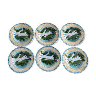 6 asparagus plates in slip
