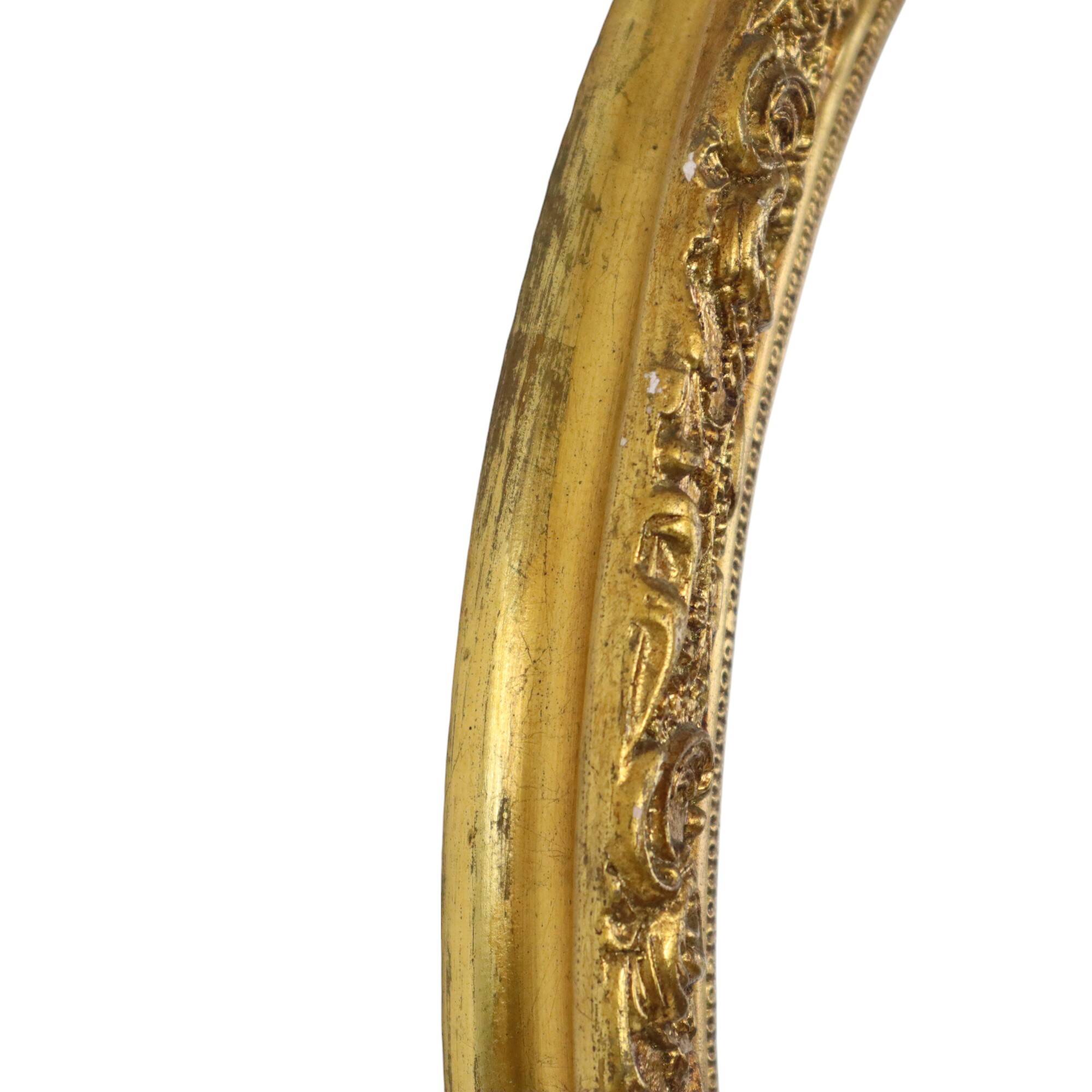 Oval Gold Baroque Frame Classic Rococo Plaster France 58x51cm