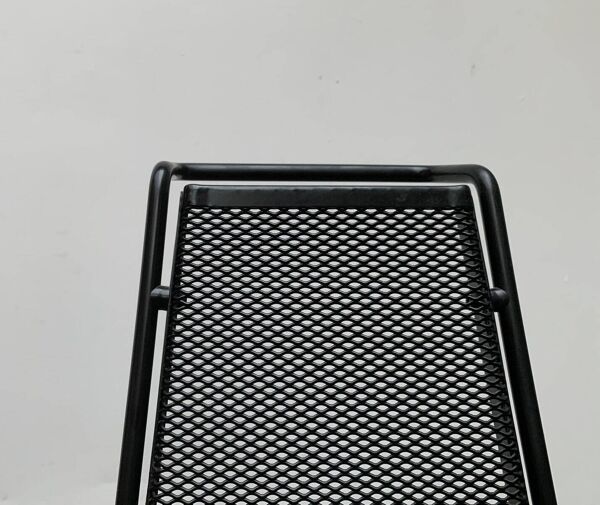 Ensemble de chaises d'appoint métalliques vintage postmodernes par Rolf Rahmlow, années 1980