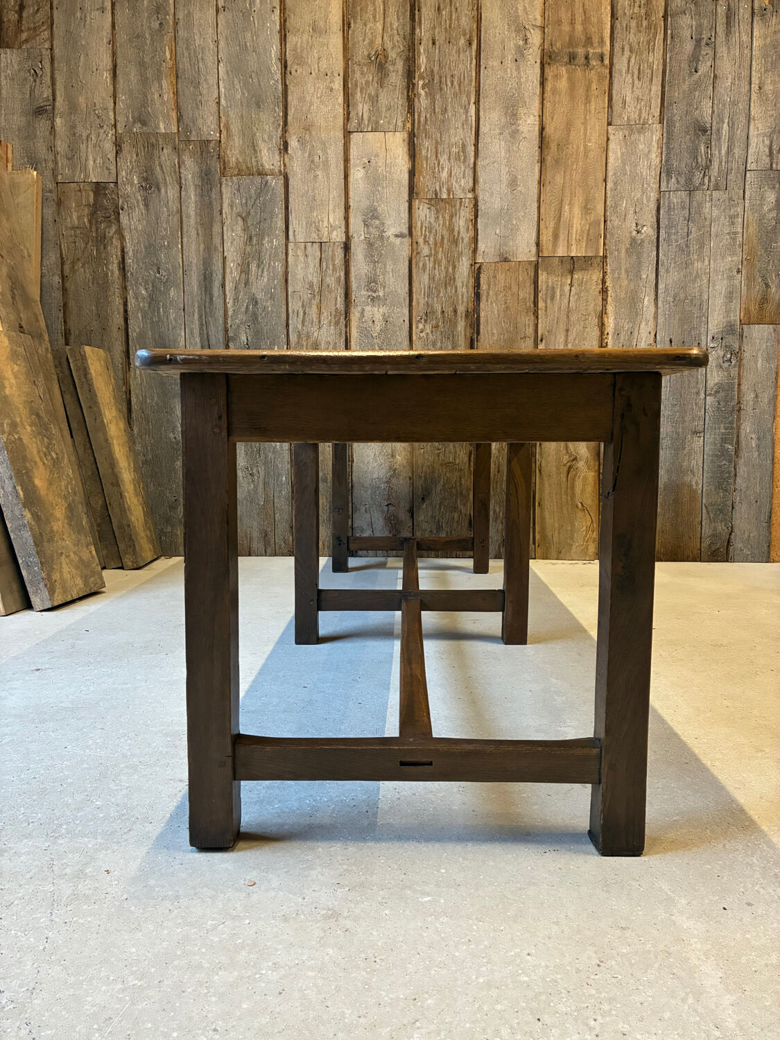 Table de ferme XXL 6 pieds en chêne massif