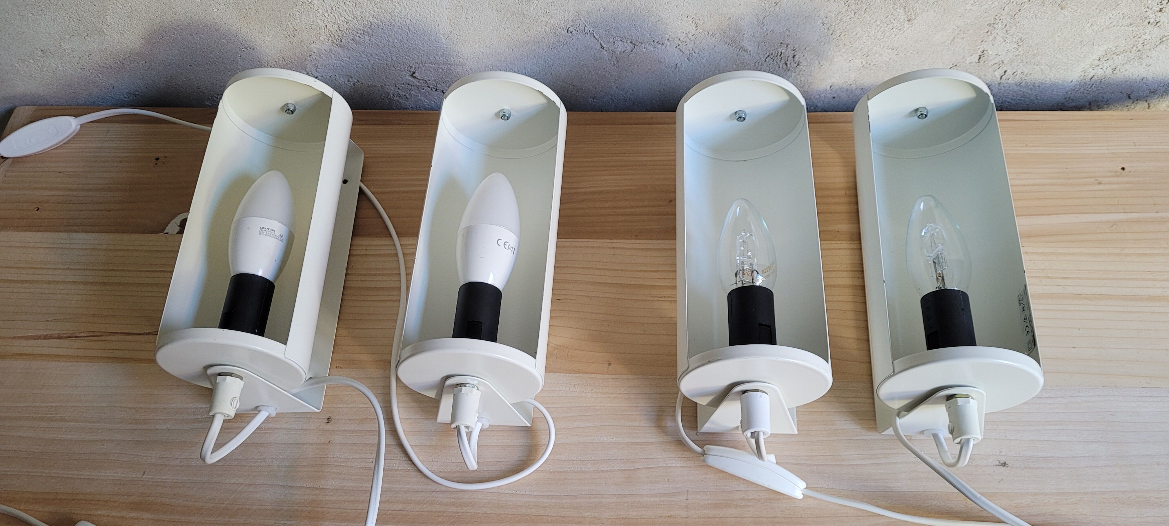 Set of 4 swivel roller wall lights Ikea