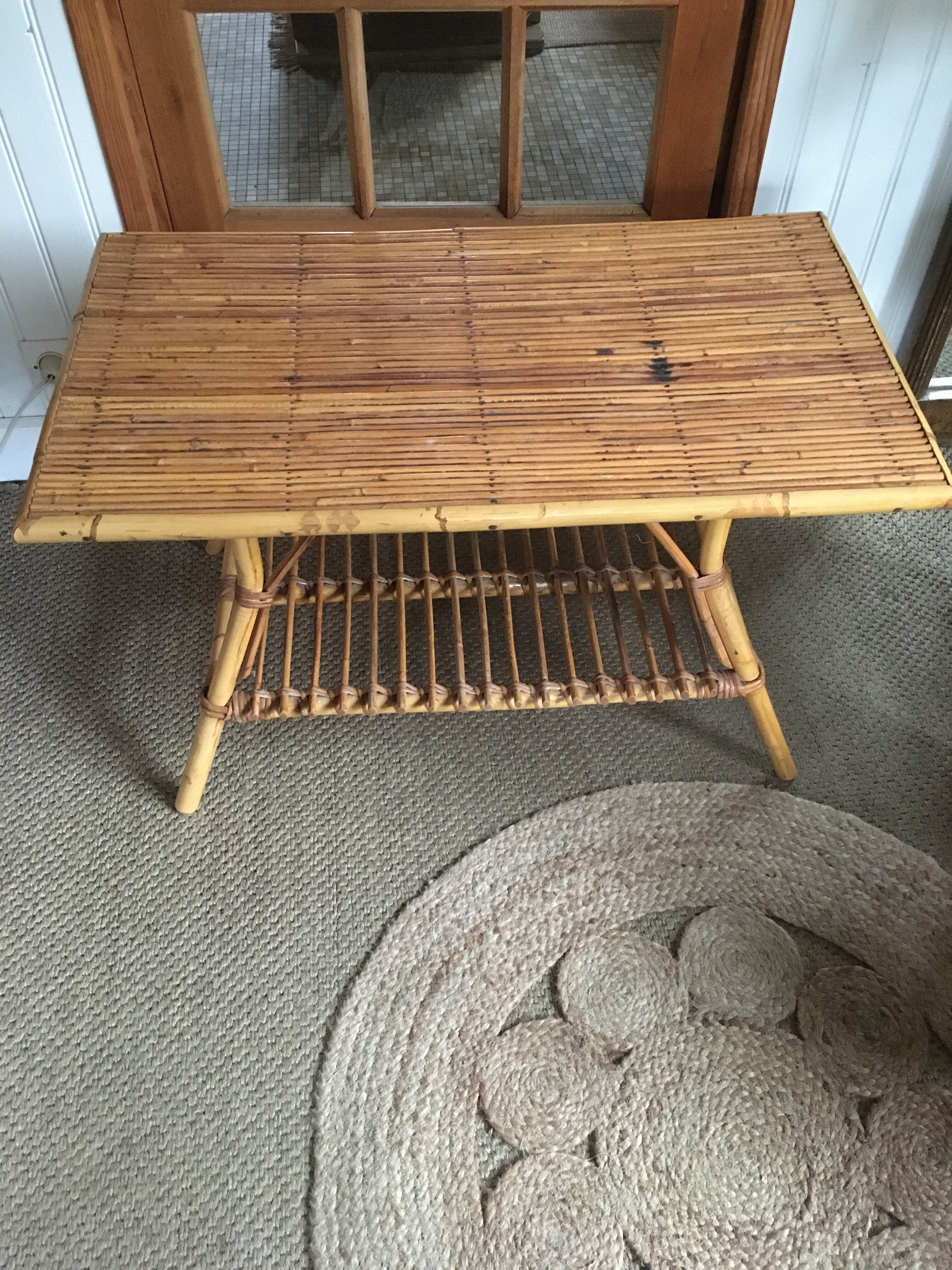 Rattan coffee table
