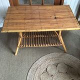 Table basse en rotin