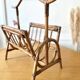 Vintage bamboo rattan magazine rack