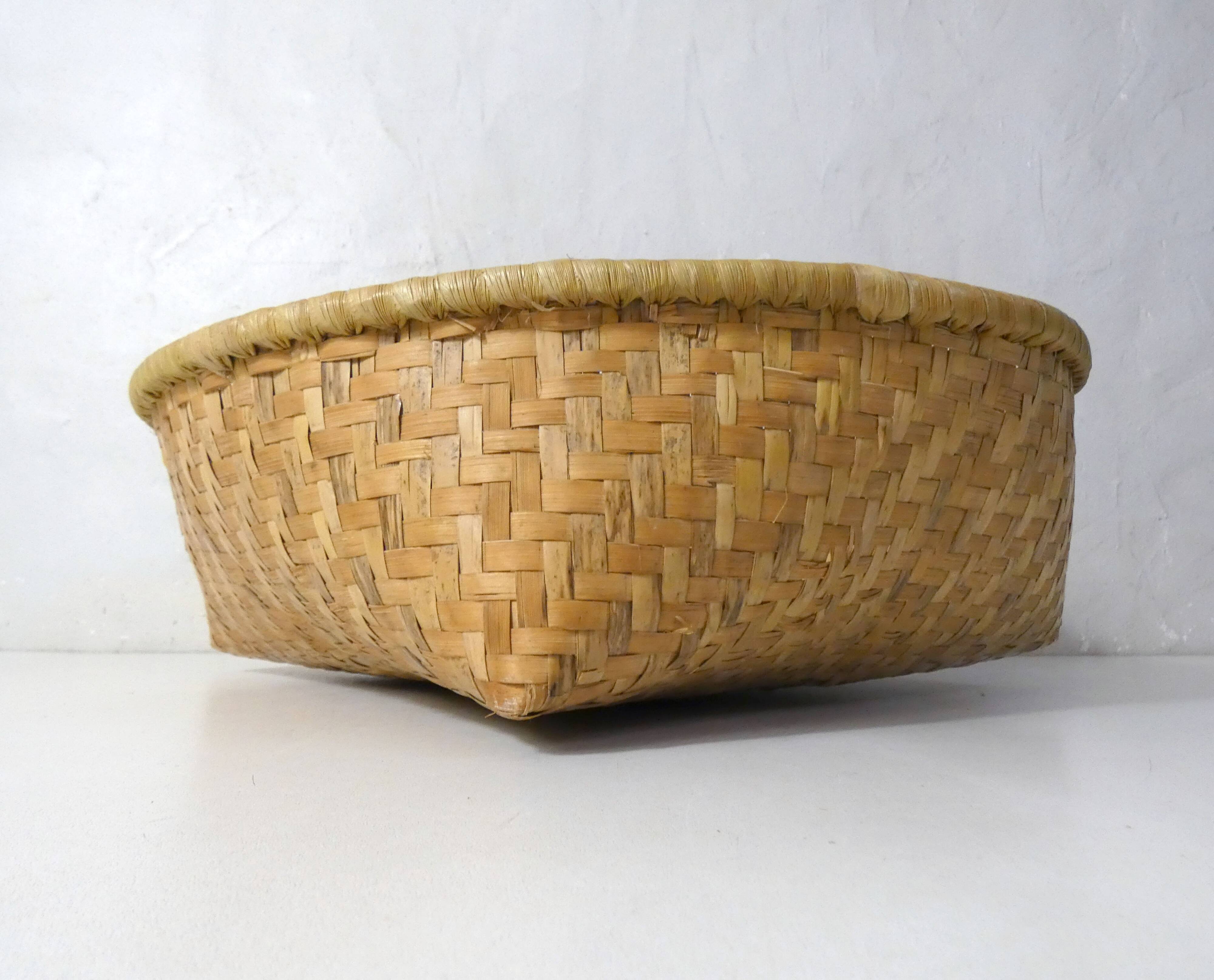 Ethnic rattan and bamboo basketwork