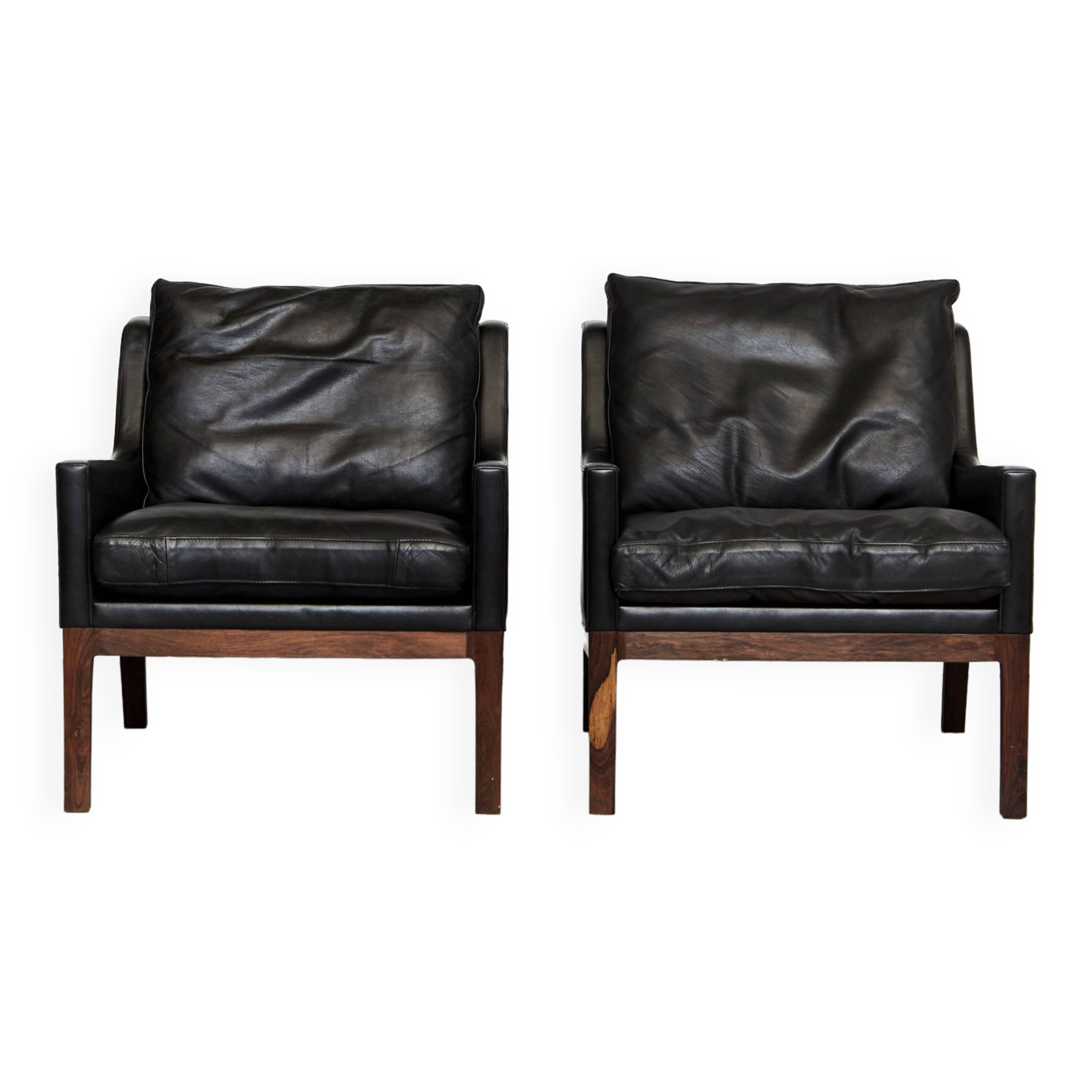 Pair of Kai Lyngfeldt Larsen armchairs model n°39 for Søren Willadsen