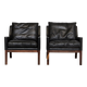 Pair of Kai Lyngfeldt Larsen armchairs model n°39 for Søren Willadsen