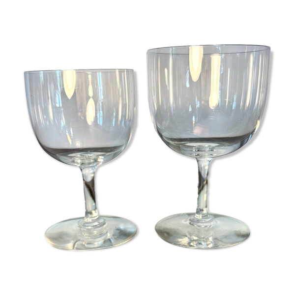 2 verres à vin et eau Baccarat m. Ballon