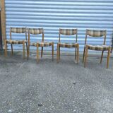 Set of 4 Scandinavian chairs 1970