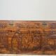 Chinese carved chest made of solid wood — life scenes in bas-relief