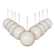 VINTAGE 20thC SET OF NINE LARGE OPAQUE POLYMER GLOBE LIGHTS c.1970