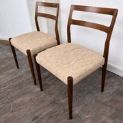 Rosewood chair with fabric by Johannes Andersen for Uldum Møbelfabrik, Denmark, 1960.