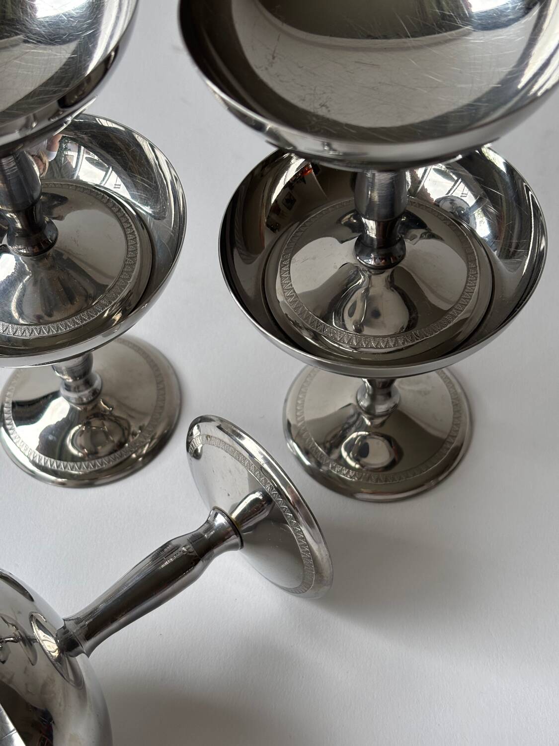 Vintage stainless steel cups