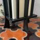 Japanese lamp Tarogo 80s wood and paper Kozo
