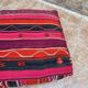 Vintage handmade Berber Kilim pouf, Moroccan floor cushion.