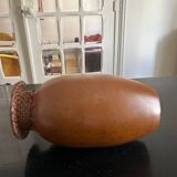 Ceramic and wicker vase
