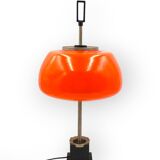 Oscar Torlasco, orange glass table / desk lamp, Prod. Lumi, 1960 ca.