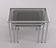 Nesting tables chrome frame smoked glass 1970s