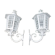 Pair of wrought iron lanterns