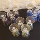 12 verres liqueur cristal arlequin vintage