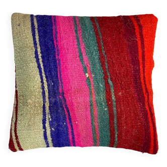 Housse de coussin kilim turc vintage, 40 x 40 cm