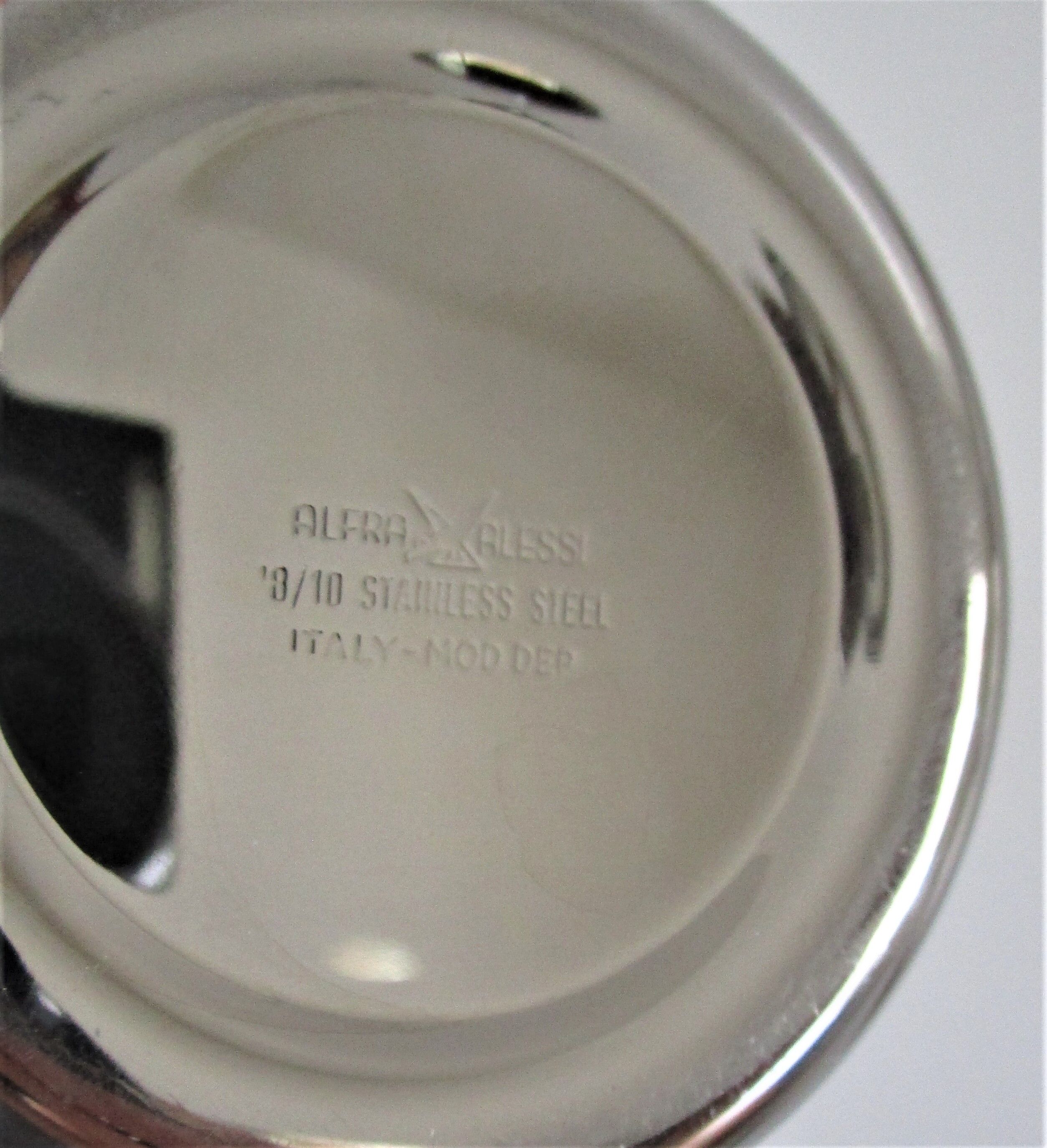 Alessi bar shaker design Mazzeri Massoni vintage stainless steel shiny