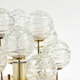 Mid-Century Murano Glass & Brass Flush Mount/Ceiling Light from Doria Leuchten, Germany, 1960s
