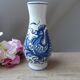 Ceramic Vase Bird Blue Hand-Painted Portugal