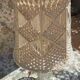 Table lamp - glass foot and hook lampshade 70s