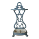 ANTIQUE ENAMELLED BLUE CAST IRON UMBRELLA STAND ART NOUVEAU STYLE