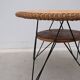 Coffee table in rattan and metal, France 1950