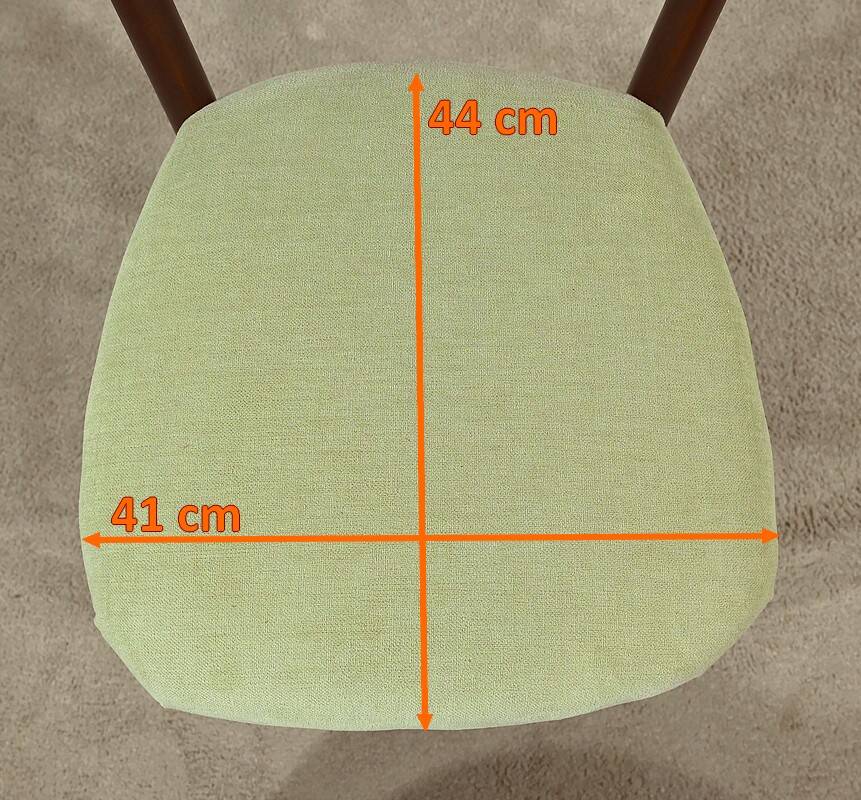 Suite of 4 Scandinavian Chairs in Stained Wood – 1960