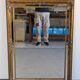 Louis XV style beaded mirror in gilded wood 115x85 cm