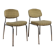 Pair of vintage chairs in fabrics and metal