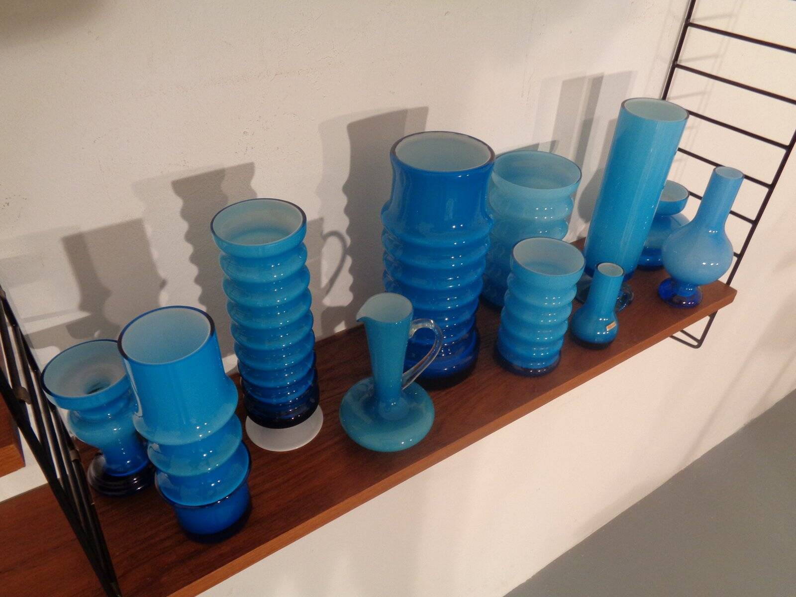 German glass vases by Karl Friedrich, 1960s, set of 11.