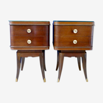 Pair of art deco bedside tables