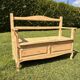 Banc coffre en bois ancien