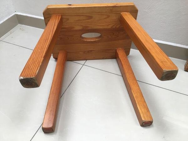 Tabouret en orme massif