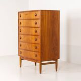 Commode à façade bombée Kai Kristiansen (Danemark, années 1960).