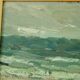 Original vintage oil on panel – ocean landscape