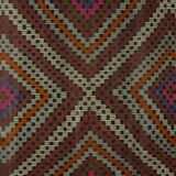 Grand kilim vintage d'Usak, 293 x 198 cm, laine 100 %, tissé à la main – un